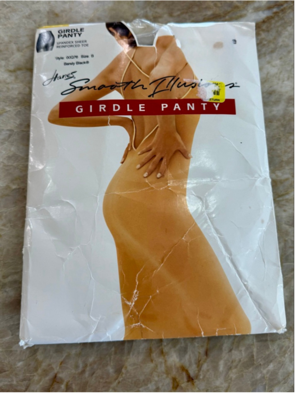 Hanes pantyhose Smooth Illusions Girdle Panty in Barely Black size B. Size chart